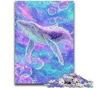 Jigsaws 1000 Pieces for Adults Majestic Spiritual Whale 1000 Piece Jigsaw,Fun Games Every Piece Is Unique - Challenging Family Fun Game (38x26cm)