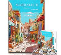 Jigsaws 1000 Pieces for Adults Marrakech Travel,Help The Brain Exercise Addictive Toys to Cultivate Patience Perfect Decoration (38x26cm)