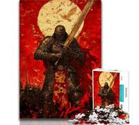 Jigsaws 1000 Pieces for Adults Medieval Knight Warrior Painting,Help The Brain Exercise Addictive Toys to Cultivate Patience Gift For Birthdays 75x50cm