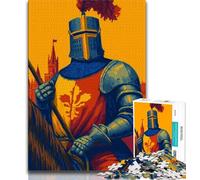 Jigsaws 1000 Pieces for Adults Medieval Knights Adult Puzzles,Challenging Game Gifts for Is Ideal As A Gift for The Whole Family 38x26cm