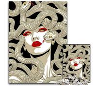 Jigsaws 1000 Pieces for Adults Medusa Portrait Jigsaw Puzzles for Adults for Home Decor Brain TrainingHoliday Gifts 1000 PCS(38x26cm)