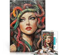 Jigsaws 1000 Pieces for Adults Medusa with Snakes Stressabbau Staycation Zeit totschlagen Geburtstagsgeschenk52x38cm