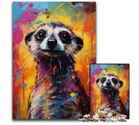 Jigsaws 1000 Pieces for Adults Meerkat Colorful Paper Jigsaw Puzzles for Adults for Mother'S Day, Birthdays, Christmas 1000 PCS(38x26cm)