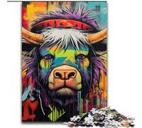 Jigsaws 1000 Pieces for Adults Mgraffiti Painting Yak Challenging Puzzles size50x75cm Gift for Men And Women, Daily & Special Occasion