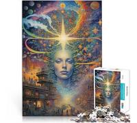 Jigsaws 1000 Pieces for Adults Mind Spark Made of wood Suitable for ages 14 and up Difficult and challenging Unique Home Decorations and Gifts。size：50x75cm/19.68x29.52inch