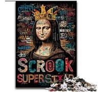 Jigsaws 1000 Pieces for Adults Mona Lisa Is Funny, for Ages 14 And over Each Piece Is Unique - Fun And Challenging Game for The Whole Family Good Gift (Size 50x75cm)