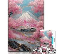 Jigsaws 1000 Pieces for Adults Mount Fuji, Japan Adult Puzzles,Fun Games Every Piece Is Unique - Challenging Family Fun Game (size 75x50cm)