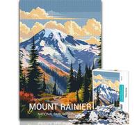 Jigsaws 1000 Pieces for Adults Mount Rainier National Park,Help The Brain Exercise Addictive Toys to Cultivate Patience Perfect Decoration (38x26cm)