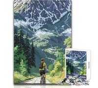 Jigsaws 1000 Pieces for Adults Mountain Biking Adventure Family Activities Brain Teaser Game Great Gifts And Toys (size 38x26cm)