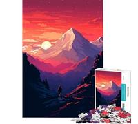 Jigsaws 1000 Pieces for Adults Mountain Climb Pixel Art Educational Games Learning Educational Toys Gifts For Birthdays A Work of Art (Size 38x26cm)