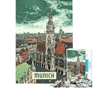 Jigsaws 1000 Pieces for Adults Munich Toy Intellectual Game for Educational Game Hand Speed Race Gifts for Women Men (size 38x52cm)