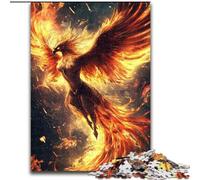 Jigsaws 1000 Pieces for Adults Mysterious Phoenix, Stress Relief with Fully Interlocking Randomly Shaped Pieces for And 14 Years Old (Size 26x38cm)