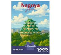Jigsaws 1000 Pieces for Adults Nagoya Japan Castle Art Jigsaws for Adults Hands-on Game Difficult Challenge Challenging Game Gifts 38x26cm/1000pcs