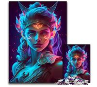 Jigsaws 1000 Pieces for Adults Neon Artemis Impossible Jigsaw Puzzles for Adults Interactive Family Game DIY Home Decor Brain Challenge Gift 1000 PCS(38x26cm)