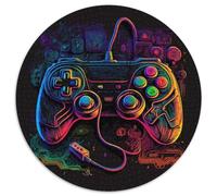 Jigsaws 1000 Pieces for Adults Neon Game 1000 Pieces Round Puzzles for Adults Relax & Challenge, Colorful Home Decor Art, for Friends 1000pcs (67.5x67.5cm)