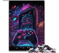 Jigsaws 1000 Pieces for Adults Neon Game Wooden Jigsaw size 50x75cm Perfect for Teenagers & Collectors, Ideal Home Decor & Travel Gift