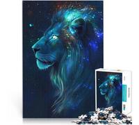 Jigsaws 1000 Pieces for Adults neon lion Made of wood Suitable for people aged 14 and above Educational Games For Adults and teenagers Artwork Gift 。size：50x75cm/19.68x29.52inch