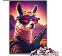 Jigsaws 1000 Pieces for Adults Neon Nights Sharpshooter Puzzles for Adults Idea, Humorous Artwork, Detailed Artwork (Size 50x75cm)