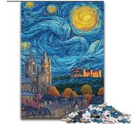 Jigsaws 1000 Pieces for Adults Night Sky City Cityscape, Educational Toys for Is Ideal As A Gift for The Whole Family for And 14 Years Old (Size 26x38cm)