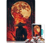 Jigsaws 1000 Pieces for Adults Ninja Under The Moon Adult Jigsaw,Stress Reliever Difficult Challenge Suitable for Desktop Decoration 26x38cm
