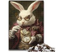 Jigsaws 1000 Pieces for Adults Noble Rabbit Teenager Puzzles,is Ideal As Gifts for The Whole Family Suitable for And 14 (26x38cm)