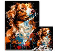 Jigsaws 1000 Pieces for Adults Nova Scotia Duck Tolling Retriever Dog Impossible Jigsaw Puzzles for Adults for Home Decor & Holiday Fun 50x75CM/19.68x29.52inch
