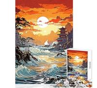 Jigsaws 1000 Pieces for Adults Ocean Japan Shared Joyful Family Experience Wonderful Christmas Surprise Gifts (50x75cm)