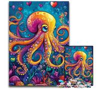 Jigsaws 1000 Pieces for Adults Ocean Octopus Cardboard Puzzles for Teenagers, Couples, And Friends for Birthdays, Christmas 26X38CM
