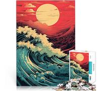 Jigsaws 1000 Pieces for Adults “Ocean Waves Pop Art ” Made of cardboard,for age 14 years and over Educational Learning Toys Family Games Gift Toys 。size:38x52cm/14.96x20.47inch