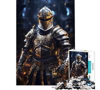 Jigsaws 1000 Pieces for Adults Ornate Knight in Shining Armor Difficult And Challenge Pattern Assembly Practical Game Suitable for People Aged 14 And Above (38X52cm)