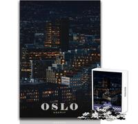 Jigsaws 1000 Pieces for Adults Oslo Norway Beautiful Design Game Learning Educational Anti-Stress Toys Size 38x26cm