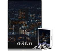 Jigsaws 1000 Pieces for Adults Oslo Norway Beautiful Design Game Learning Educational Anti-Stress Toys Size 50x75cm
