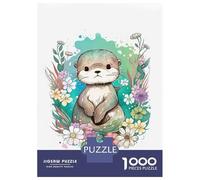 Jigsaws 1000 Pieces for Adults Otter Animal Wild Jigsaws for Adults Hands-on Game Difficult Challenge Challenging Game Gifts 70x50cm/1000pcs