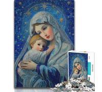 Jigsaws 1000 Pieces for Adults Our Lady of Mary 1000 Piece Jigsaw,Family Entertainment Toys with Matching Poster And Trivia Sheet 38x26cm