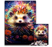Jigsaws 1000 Pieces for Adults Painting Colorful Hedgehog PaperJigsaw Puzzles for Adults Fun at Home Activities Birthday Present Travel Gifts 1000 PCS(38x26cm)