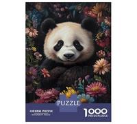 Jigsaws 1000 Pieces for Adults Panda in Bloom-3 Puzzle for Adults Relax Games Analysis And Logic Christmas Birthday Gifts 70x50cm/1000pcs