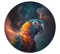 Jigsaws 1000 Pieces for Adults Parrot Nebula Round Paper Jigsaw Puzzles Challenging DIY Brain Teaser,Perfect Family Game Or Decorative Gift (67.5x67.5cm)