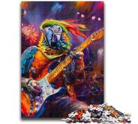 Jigsaws 1000 Pieces for Adults Parrot Playing Guitar Learning Educational Toys Family Games Gifts for Friends And Family 26x38cm