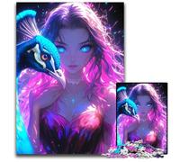 Jigsaws 1000 Pieces for Adults Peacock Glow Puzzles for Adults Home Decor Brain Teaser Game for Teenagers Family Interaction 1000 PCS(38x26cm)