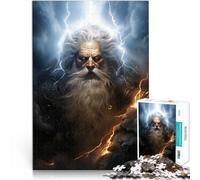 Jigsaws 1000 Pieces for Adults Perun Slavic Art Made of cardboard，for 14+ Family Games Wall decoration Unique gifts for birthday and Christmas。size：26x38cm/10.24x14.96inch