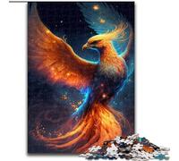 Jigsaws 1000 Pieces for Adults Phoenix Bird Made of Wood, Perfect Christmas & New Year Gift, 50x75cm Engaging Family Game Night Activity