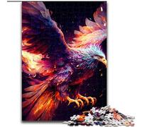Jigsaws 1000 Pieces for Adults Phoenix Made of Wood, Perfect DIY Art Decor Or Birthday Gift 50x75cm Brain Teaser Game for Teenagers, Perfect