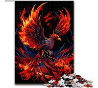 Jigsaws 1000 Pieces for Adults Phoenix Made of Wood, Unique DIY Home Decor Gift Idea 50x75cm Adult & Family Activity, DIY Home Decor Gift