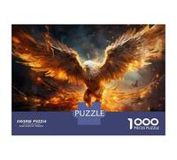 Jigsaws 1000 Pieces for Adults Phoenix Rising Art Print-3 Jigsaw for Adults Relaxing Games Presents for Women Fun at Home Activities, 38x26cm/1000pcs