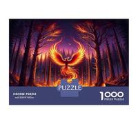 Jigsaws 1000 Pieces for Adults Phoenix Rising Fantasy Artwork Jigsaws for Adults Hands-on Game Difficult Challenge Challenging Game Gifts 52x38cm/1000pcs
