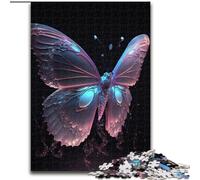Jigsaws 1000 Pieces for Adults Pink Purple Butterfly Made of Wood, Gift for Men And Women, Daily & Special Occasion 50x75cm for Birthdays, Holidays, And Special Occasions