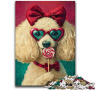 Jigsaws 1000 Pieces for Adults Poodle 1000 Piece Jigsaw,Fun Games Every Piece Is Unique - Challenging Family Fun Game (75x50cm)