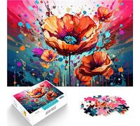 Jigsaws 1000 Pieces for Adults poppy Decompressing Intellectual Educational Toy 26x38cm is ideal as gifts for the whole family