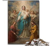 Jigsaws 1000 Pieces for Adults Portrait of Mary The Mother Jigsaw for Teenager & Families, Perfect DIY Decor & Brain-Teasing Challenge (size 26x38cm)