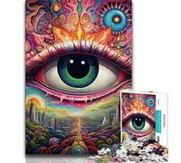 Jigsaws 1000 Pieces for Adults Psychedelic Eyes 1000 Pieces for Adults,Birthday Present, Gifts, Wall Art for Age 14 Years Up (size 38x26cm)